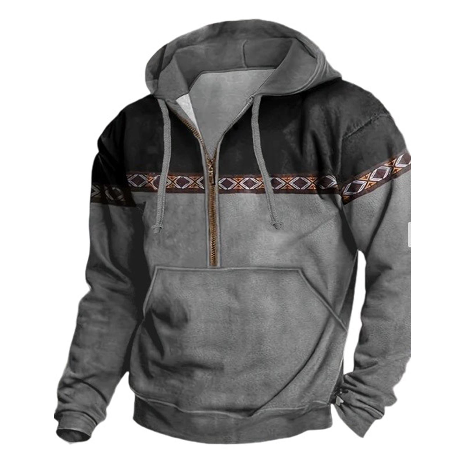 

Мужской Повседневный Модный Худи с капюшоном На молнии M