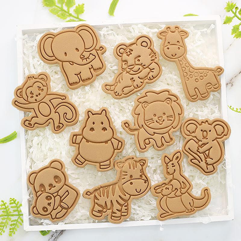 8Pcs/Set  Biscuit Mold Forest Animal Shape Cookie Cutter Icing Fondant Cake Tool