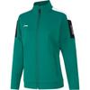 Li Ning Stand Collar Zipper Color Block Logo Zipper Cardigan Long Sleeve Sweatshirt Women Sweatshirt Stone-Green AWDUA82-3