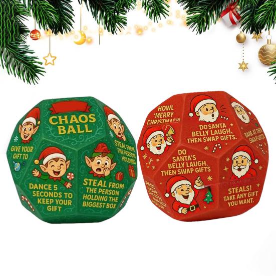 3 Pcs Hilarious Exchange Party Game Dice Santa Swap Gift Exchange Dice Christmas Stocking Stuffers Gift for Office Events Group Hangout