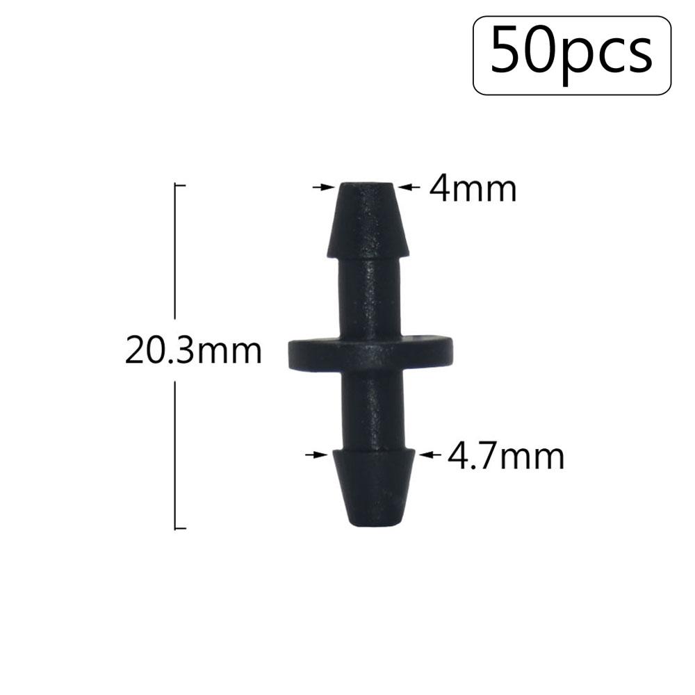 50pcs 3/5 4/7mm Garden Hose Barbed Connectors Tee Elbow Cross End Plug Fitting Coupling Drip Irrigation System Watering