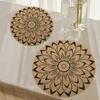 Non-Slip Round Placemats Decorative Dinner Table Mat Dual-Sided Waterproof Insulated Placemat Printed Western Food Mat
