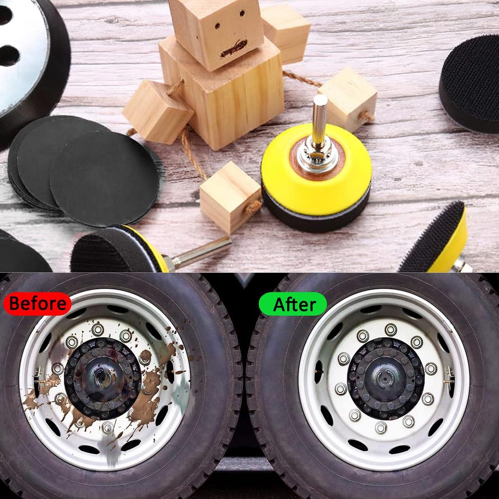 IROKCAKPT Waterproof 16 Round Velcro Sanding Ideal for Car Woodworking Metal and Mirror Finishes of Sandpaper, 75mm, 165-Piece Set, Varieties,