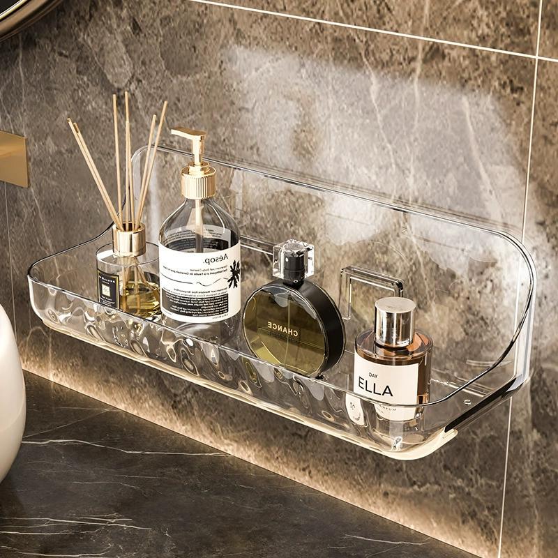 

Estante de almacenamiento para baño sin perforaciones organizador de pared para cosméticos
