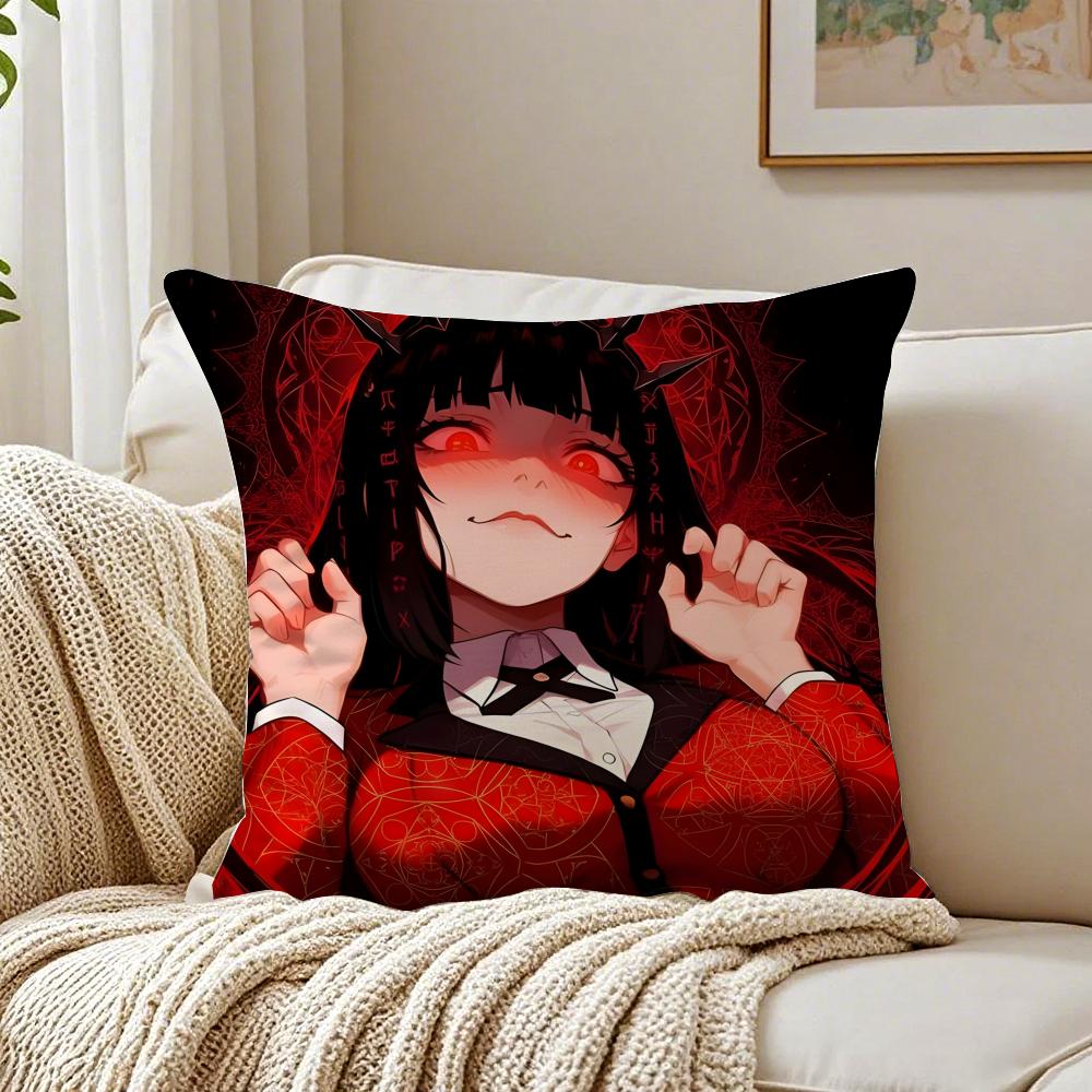 Japanese anime hot KKakegurui YYumeko Jabami Cushion Cover Pillowcase Antidustmite living Room Sofa Decor Cushion Room