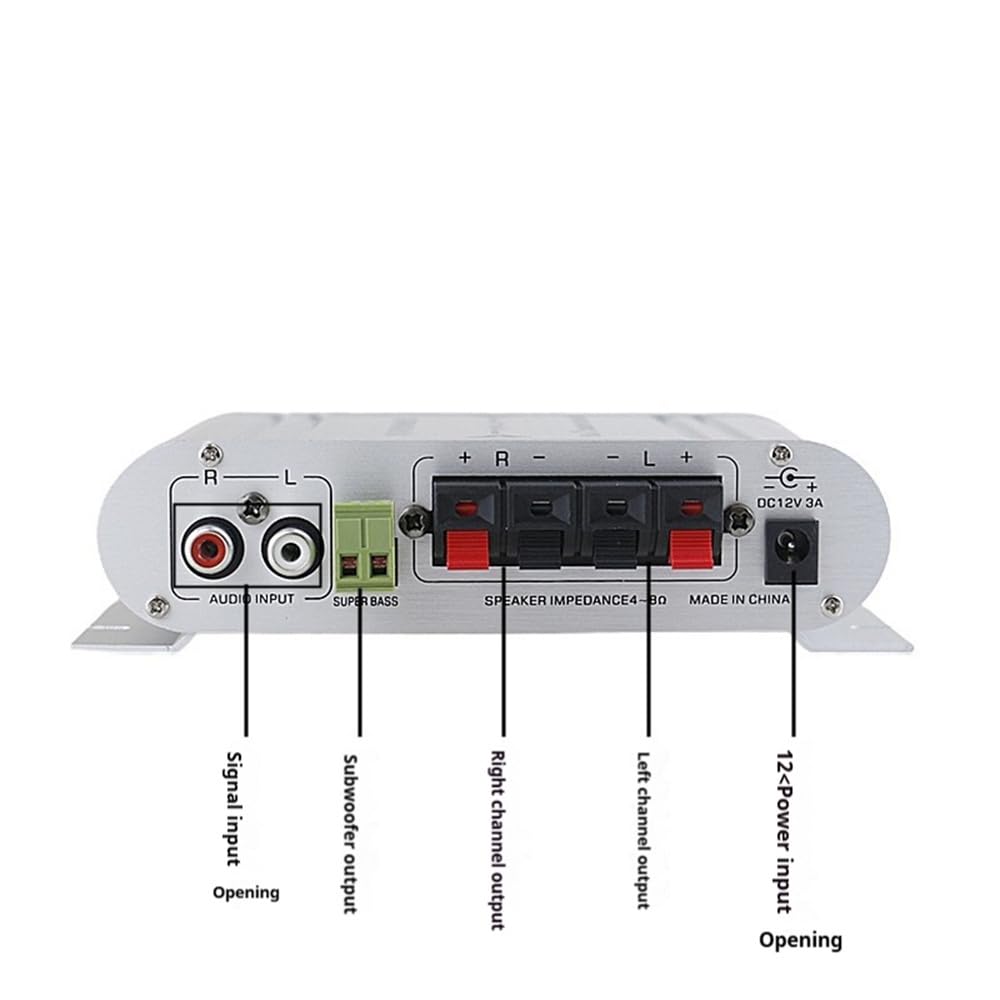 Mini HIFI 2.1 Channel Power Amplifier Subwoofer AMP for Home Desktop/Car/Marine Stereo Audio Amplifier Speakers