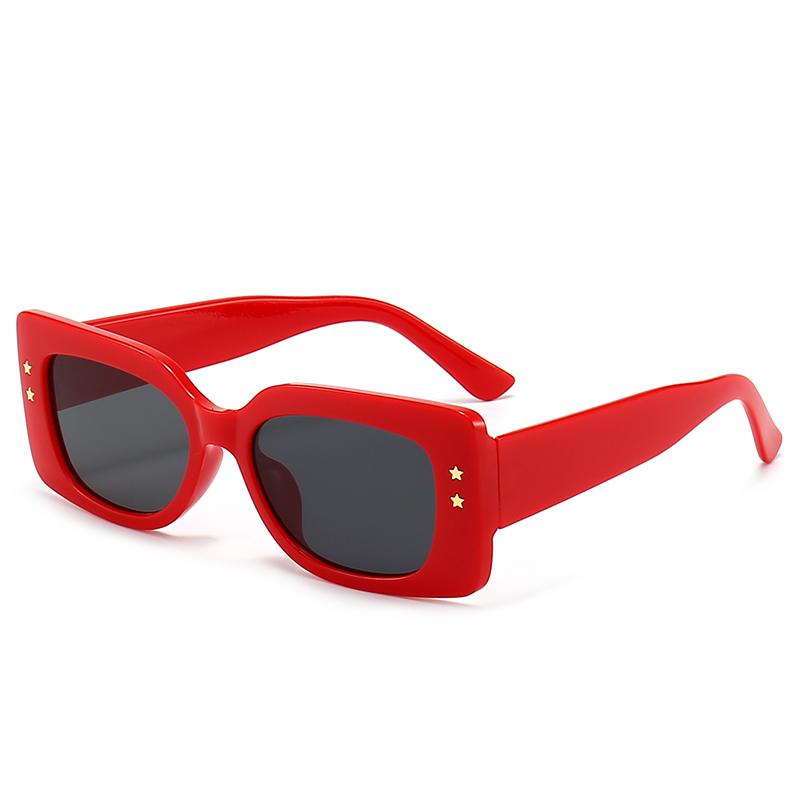 

New Sweet-And-Edgy Square Women Sunglasses Are Lightweight And Durable Adorned With Star Embellishments 5394