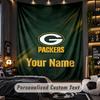 Wandbehang Green Bay Packers Benutzerdefinierter Name Text Personalisierter Wandbehang Wandteppich Heimwanddekoration