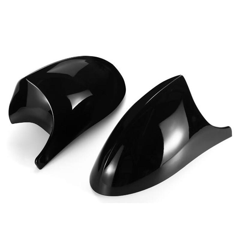 Copri Specchietto Retrovisore Auto Nero Lucido/Fibra di Carbonio per BMW E90 E91 E92 E93 2005-2013 Calotte Specchietto Retrovisore Shell Parte Tuning Auto