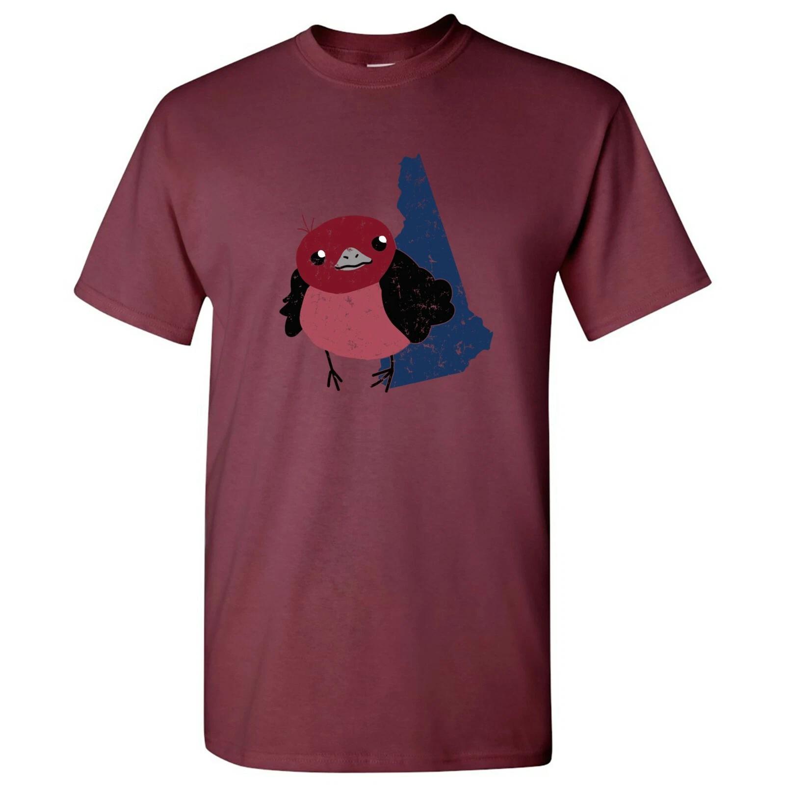 New Hampshire State Bird - State Pride T Shirt - Maroon M