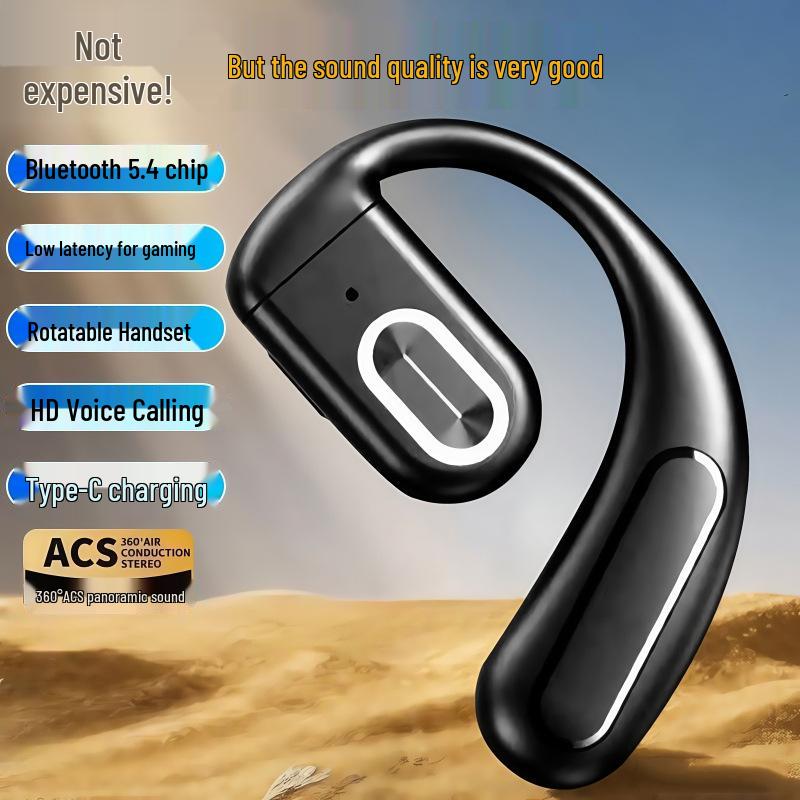 Z70 Ear-hook Bluetooth 5.4 Headset: Wireless, Noise-Reducing, Large-Volume In-ear for Business