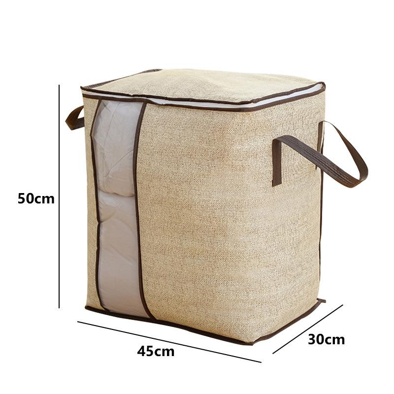 Большая сумка для хранения одеял влаго-пыленепроницаемый органайзер для шкафа нетканый чехол для хранения одеял и подушек мобильная сумка для одежды видимая сумка Red 898₽
