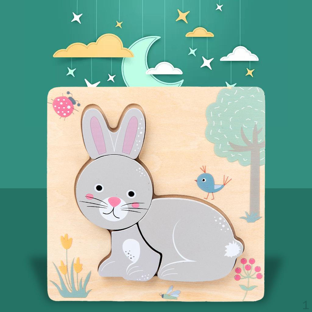 Animal Wooden Puzzle, Children' puzzle children toys Years Old Boys and Girls Educational