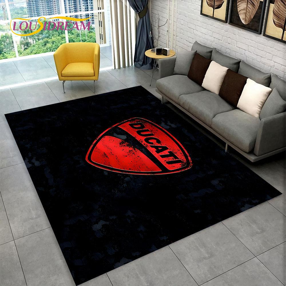 3D D-Ducati Pattern Area Rug Large,Carpet Rug for Living Room Bedroom Sofa Doormat Kitchen Decor,Kid Game Non-slip Floor Pad Mat