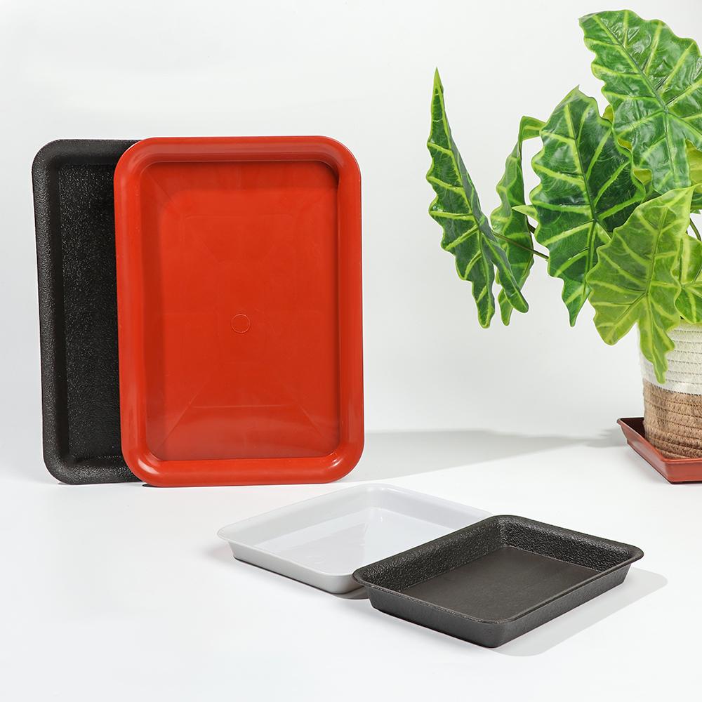 New Rectangle Flower Pot Tray Plant Saucer Drip Trays Plastic Tray Saucers Heavy Duty Indoor Outdoor Garden Plant Trays