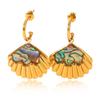 High-End Ocean Style Stainless Steel Ring & Earrings Set for Women - Non-Fading, Fashionable Jewelry