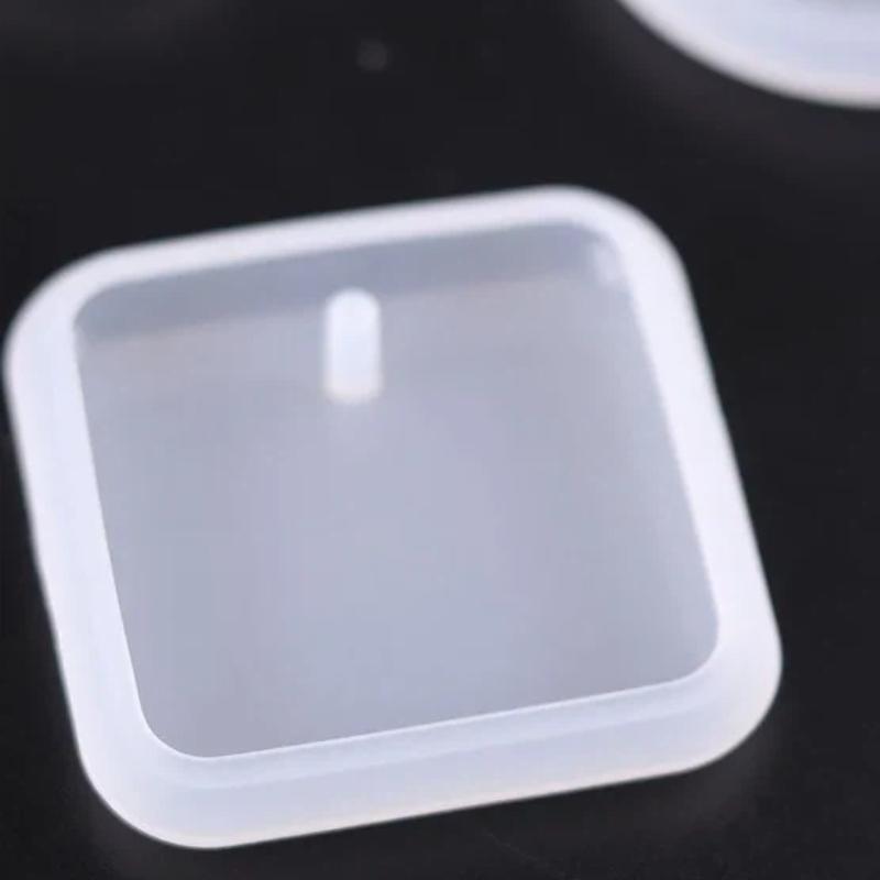 

1 Pcs DIY Keychain Pendant Silicone Mold Set Crystal Epoxy Resin Mold Round Rectangle Pendants Jewelry Making Casting Mould