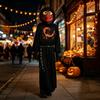 Kids Halloween Costume Cape Pumpkin Party Cape