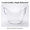Ice Bucket Stable Flat Base, Clear Drink Bucket, Shatterproof, Beverage Tub, for