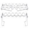 2pcs Stainless Steel Chicken Wing Leg Grill Rack Folding Barbecue Oven Roaster Stand