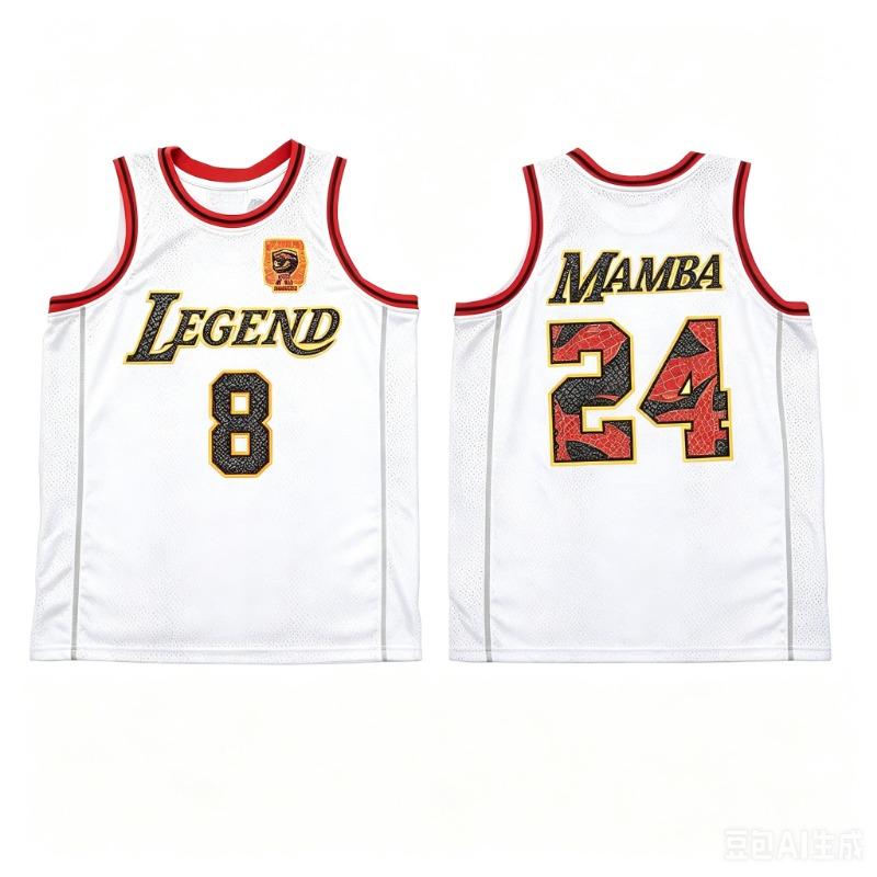 New Basketball Jersey No.8&24 Summer Men's Sleeveless T-shirt Breathable Men's T-shirt and Tank Tops Quick-dry Clothes for Man