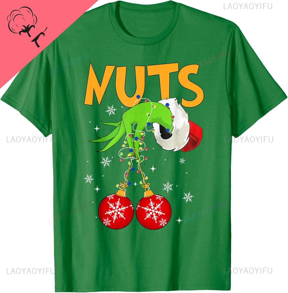 Chest Nuts Matching Chestnuts Christmas Snow Couples Unisex Tshirt Kawayi Harajuku Y2k Cotton Funny Shirt Print On Deunisexd