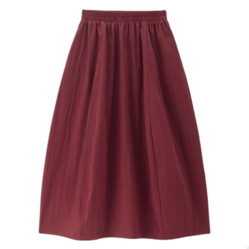 Giordano Designer Cotton Blend High-Waist Cocoon Skirt