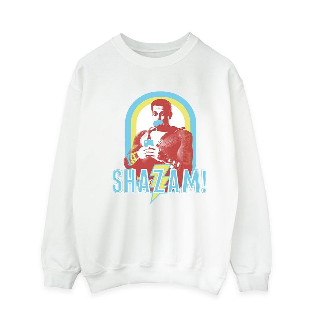 DC Comics Mens Shazam Buble Gum Frame Sweatshirt