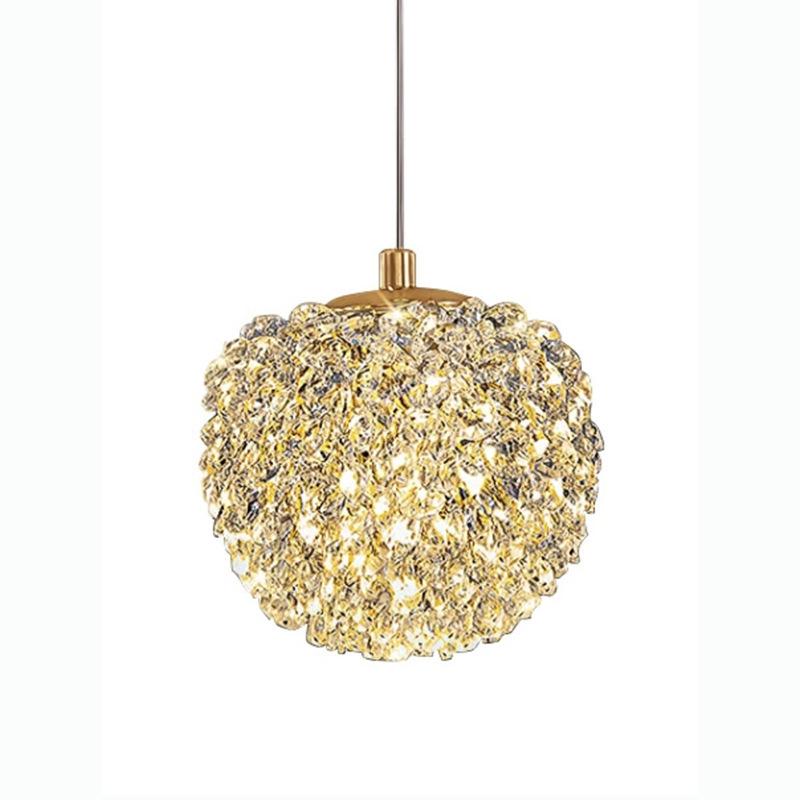 Luxury Crystal Pendant Light: Elegant Wrought Iron Hallway & Entrance Wall Lamp