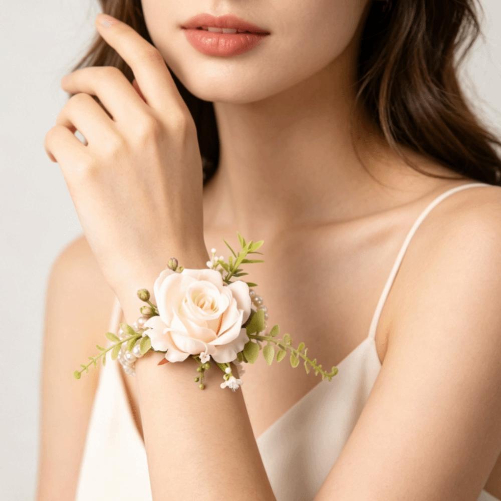 Elegant Boutonniere Flowers Exquisite Wrist Corsage Brooches Wedding Accessories Groom Attire