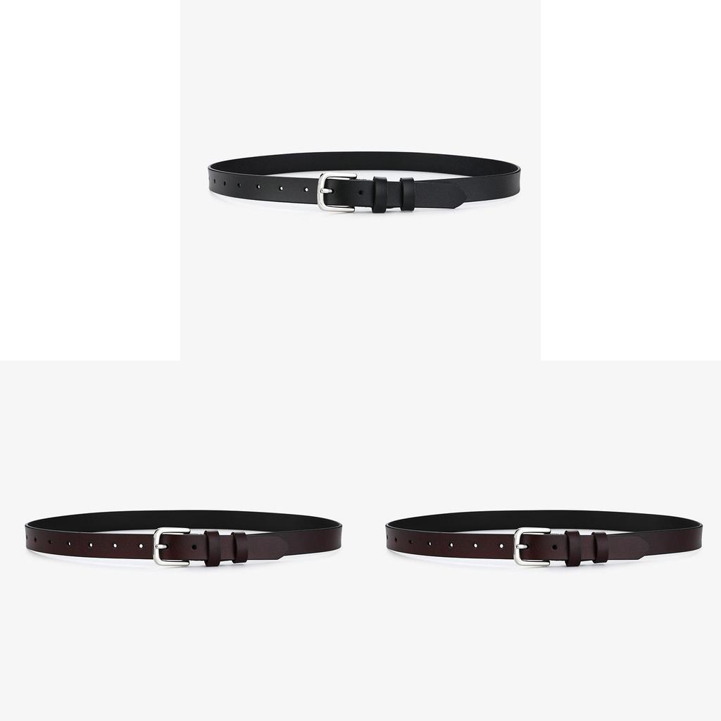 Retro Style Cowhide Belt With Alloy Pin Closure For Office And Daily Use