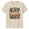 Eat Sleep Garden Repeat TShirt Gardening Hobby Tee Funny Garden