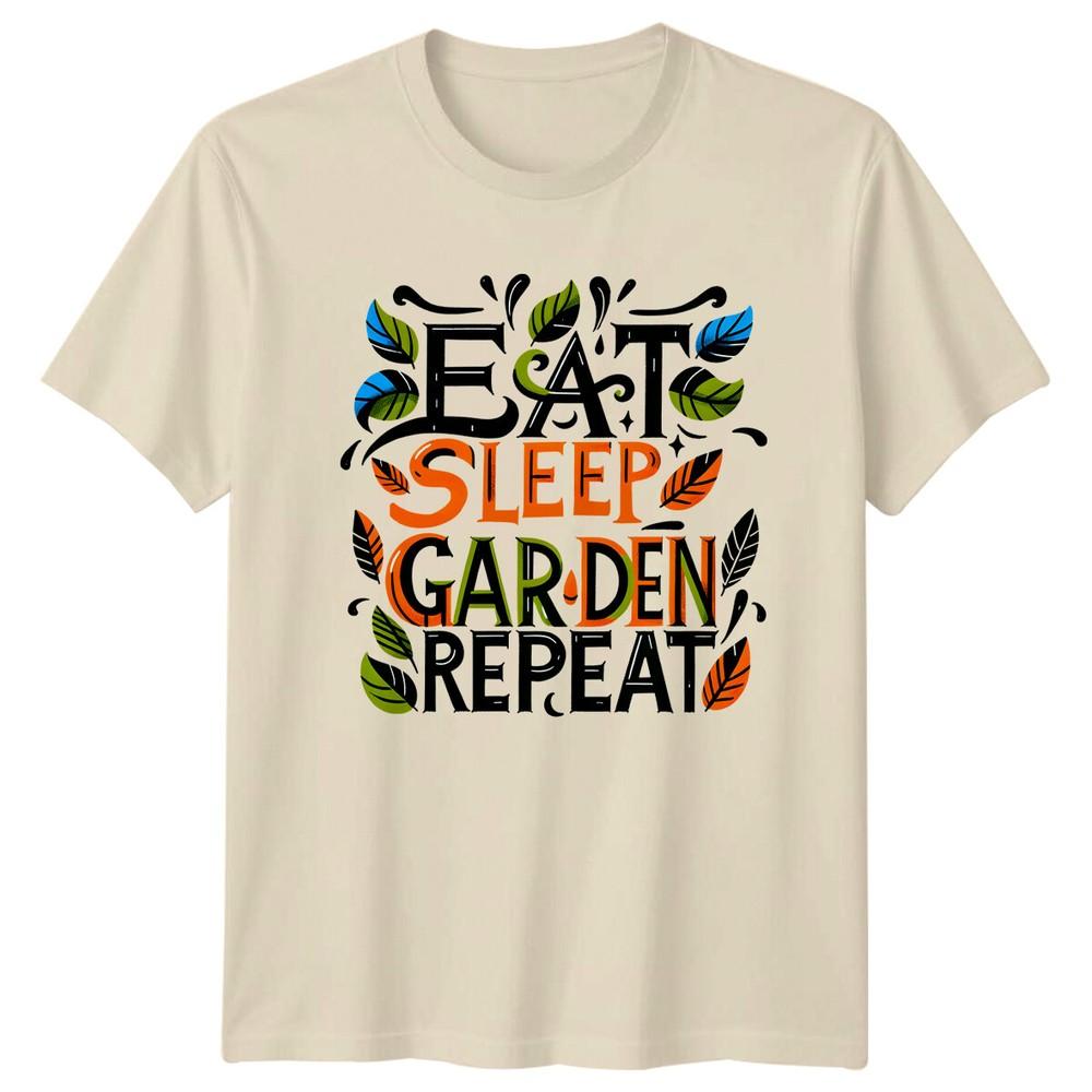 Eat Sleep Garden Repeat TShirt Gardening Hobby Tee Funny Garden