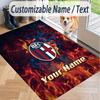 Custom Text Printed Rug Bologna FC Non Slip Floor Carpet For Home Room Decor