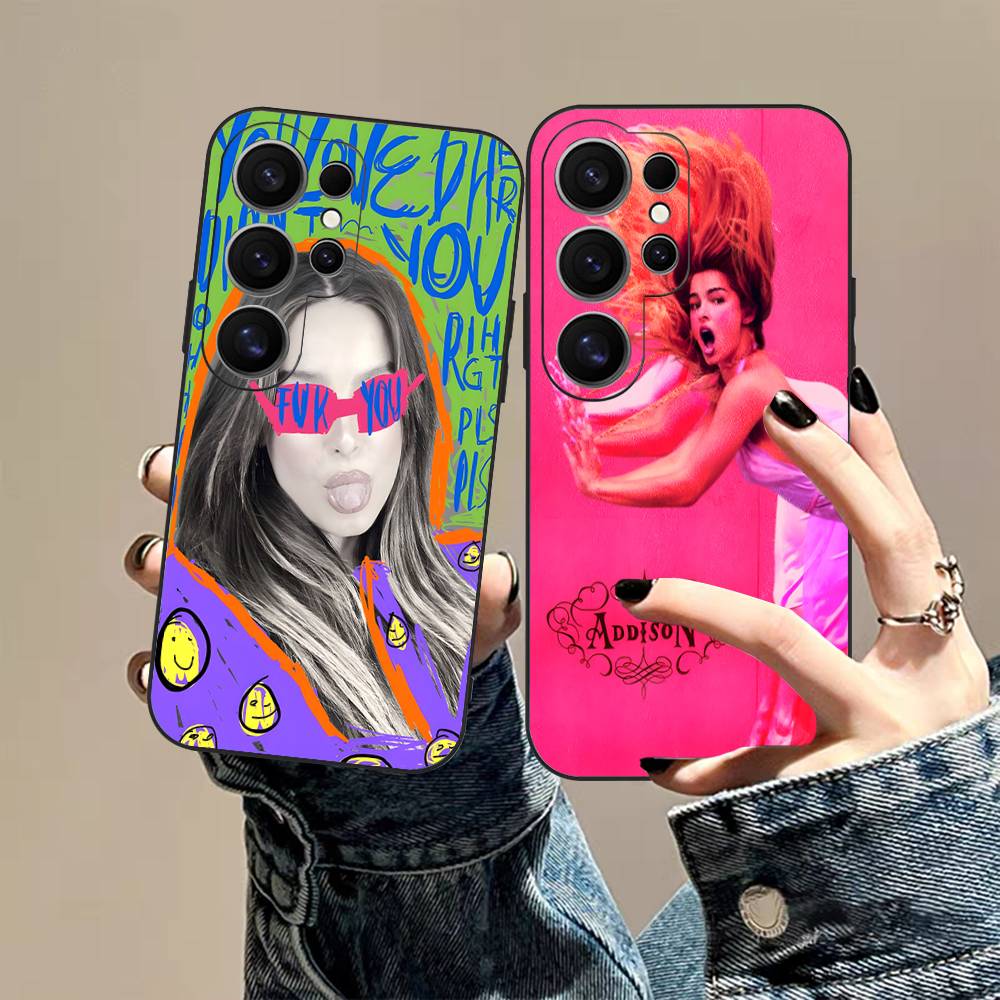 A-Addison Rae Phone Case For Samsung S 24 Fe 25 Ultra Plus 20 Lite 21 30 22 23 24 22 Ultra 5G Fundas