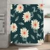 Vintage Retro Shower Curtain Floral Print Green Bath Decorative Home Decor Waterproof Bathroom Shower Clothes Linen
