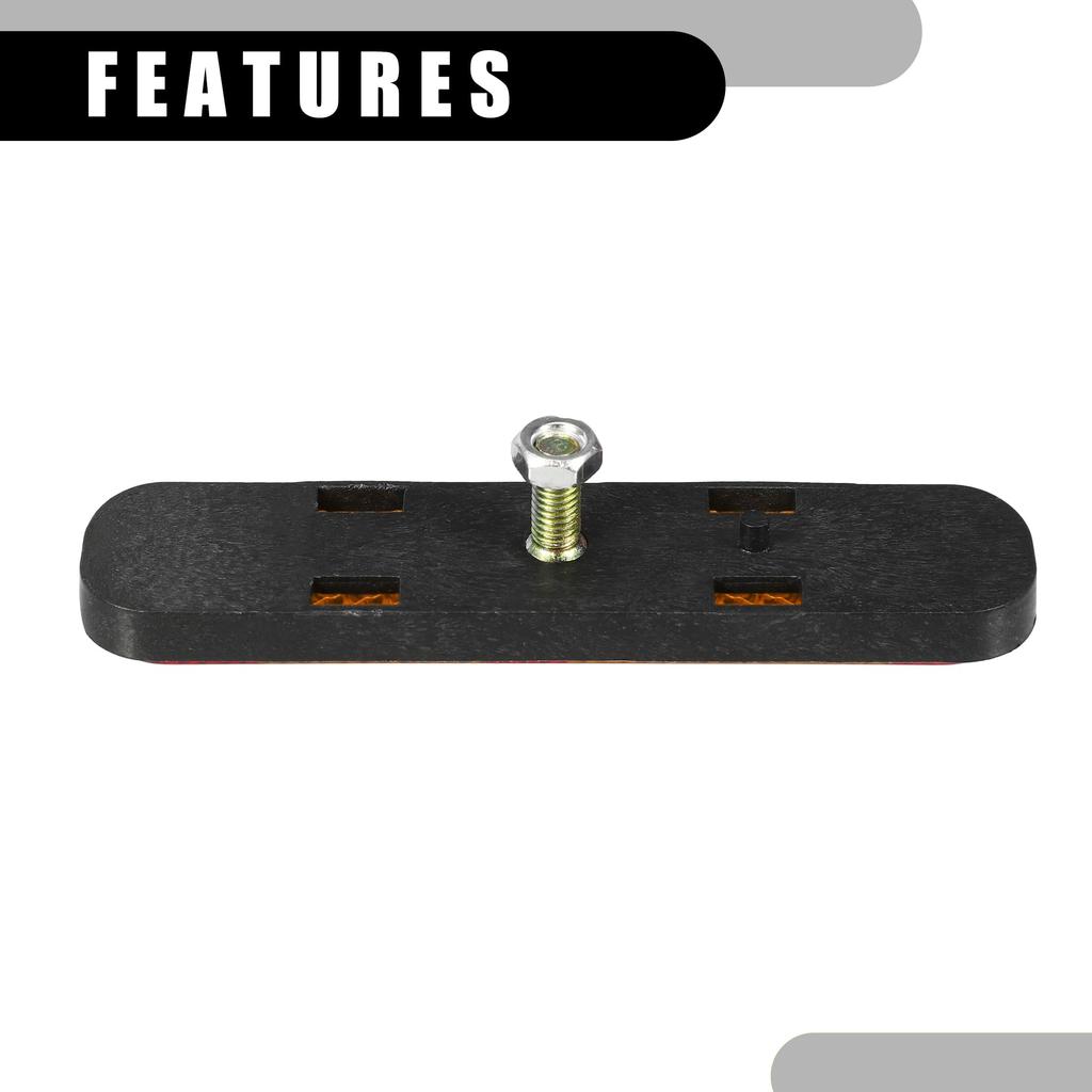 Partuto Set mit 5 3,66"x0,83" Universalreflektoren - Ovale Form Orange Kunststoffreflektoren für