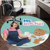 1pc Ms Rachel2 Print Round Carpet Chair Round Carpet Suitable for Bedroom Living Room Home Decorative Carpet
