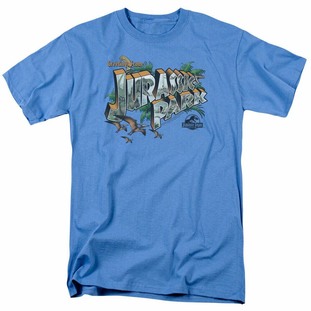 26 Jurassic Park Greetings From JP T Shirt Mens Licensed Movie Tee Carolina Blue Unisex T-Shirt M
