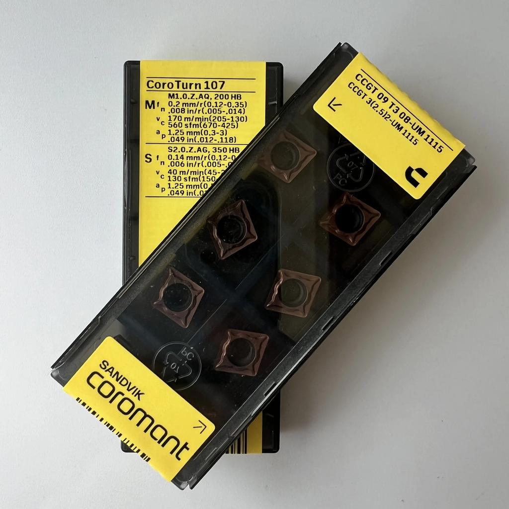 SANDVIK / CCGT09T308-UM 1115 / Industrial indexable Carbide Inserts 10 Pcs
