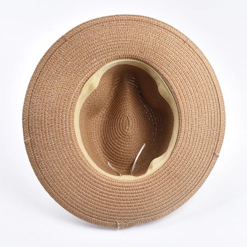 2025 Fashionable Metal RB Letter Denim Straw Hats for Women Men Summer Panaman Jazz Hat Outdoor Holidays Beach Sun Hat Wholesale