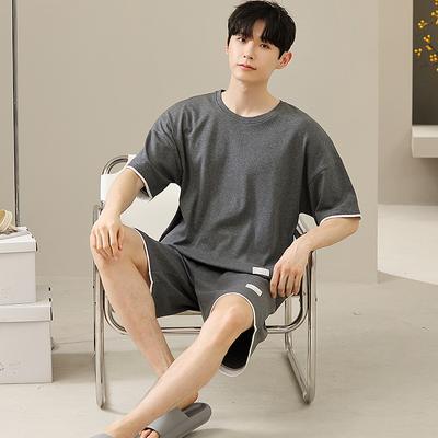 Herren Nachtwäsche Sommer Dünn Weich Homewear Jugendlicher Junge Kurz Schlaf-Top & Hose Pyjama Set Männliche Schlafbekleidung