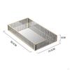Beautiful Mirrored Tray with Side Rails, Elegant Vanity Mirror Bars