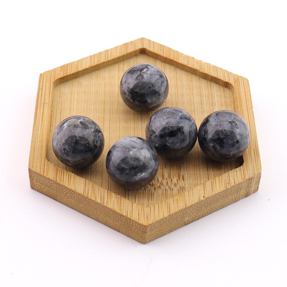 16mm Natural Agate Crystal Ball Ornament - Holeless Round Semi-Precious Stone for DIY Jewelry (BJ12)