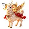 Seasonal Party Favors 2D Flat Christmas Sheep Hanging Ornament with Lanyard, Acrylic Tree Decorations Pendant for Home Festive Decor And Keepsake