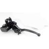7/8" 22Mm Levý Motocyklový Hydraulický Brzdový Čerpadlo Hlavní Válec Černá Páka Kotoučové Brzdy pro Motorku Atv Sportovní Terénní Elektrické Kolo Spínač Moto 50-250Cc