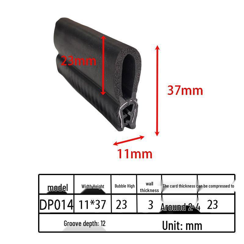 Customizable EPDM U-Shaped Rubber Sealing Strip for Electrical Cabinets and Car Doors