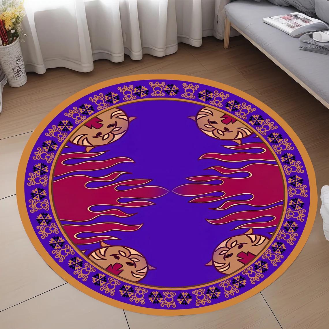 Aladdin Rug, Aladdin Round , Aladdin s Rug, Round Carpet, Magic , Aladdin s and Flying Carpet ,Tale Magic Floor Mat Diameter 60cm