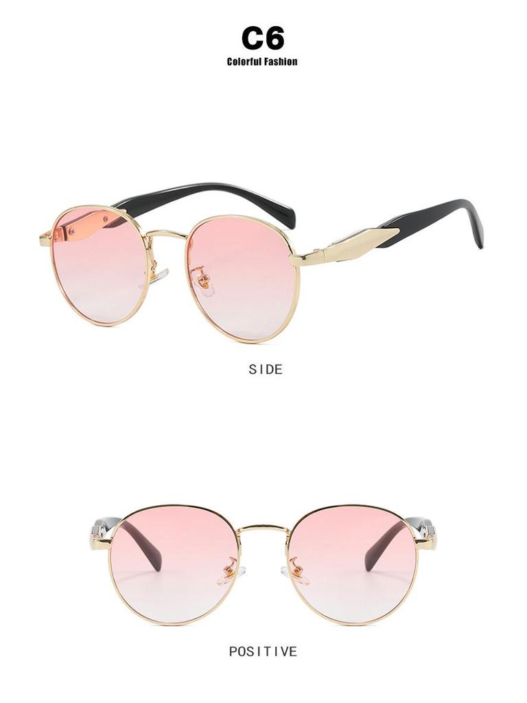 2024 Round Fashion Sunglasses: European & American High-End Street Style