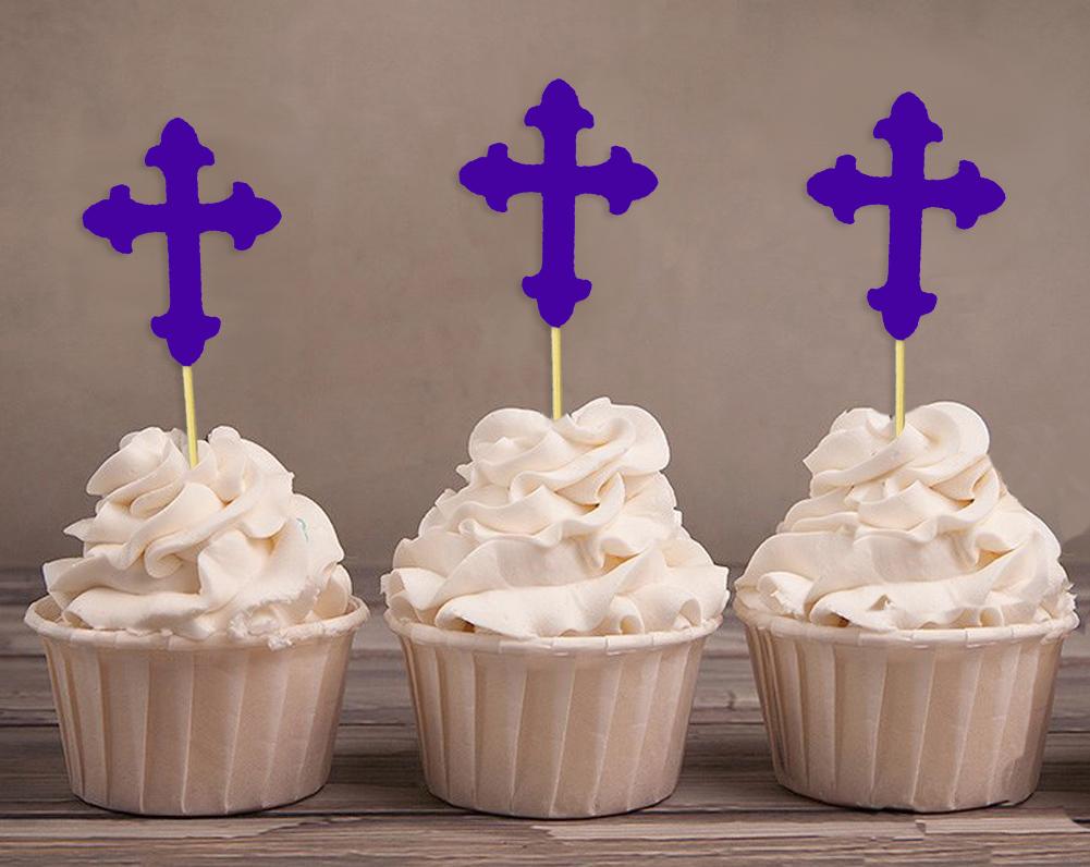 Darling Souvenir| Christening Baptism Cupcake Toppers| Dessert Decorations - Pack Of